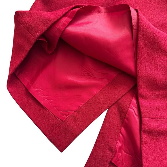 VTG Talbots 100% Wool Skirt Women's Sz 6 8 10 Red Pencil straight Vintage Midi - Picture 8 of 15
